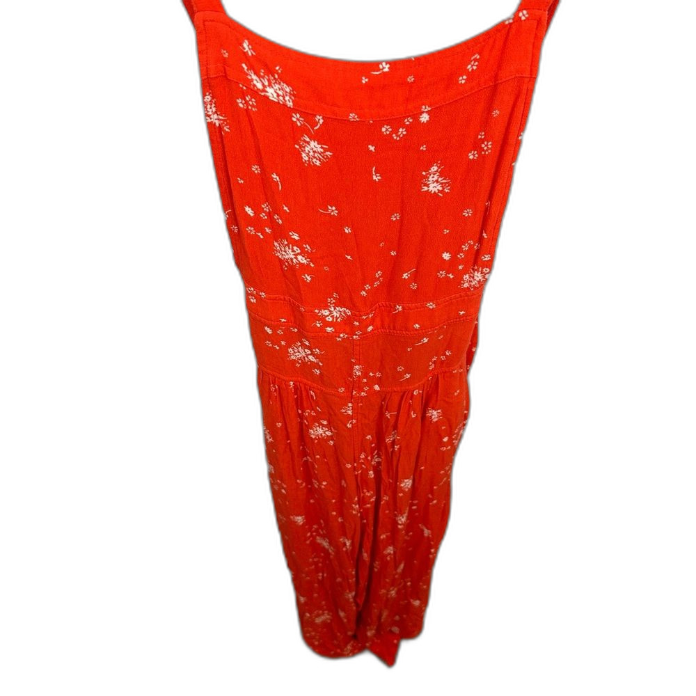 Free People Festive Orange Sweet In The Streets Overalls NWT Size XS Coastal - Picture 7 of 16